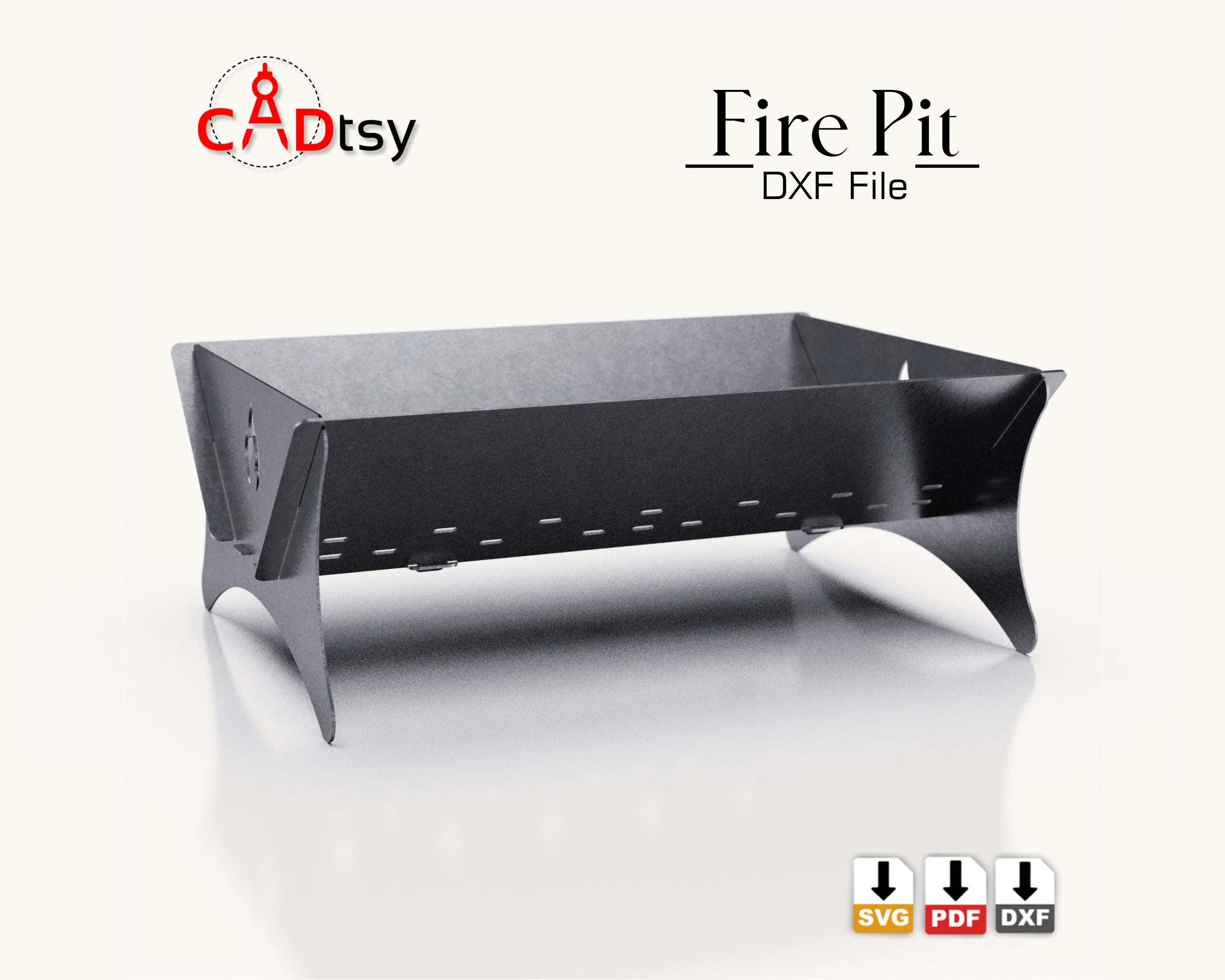 Portable Fire Pit DXF - CNC Laser / Plasma Cut Files, Outdoor Grill / Camping BBQ Stove