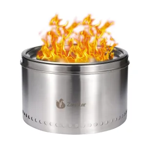 Portable Smokeless Fire Pit For Outdoors - Bonfire Pit With Stainless Steel