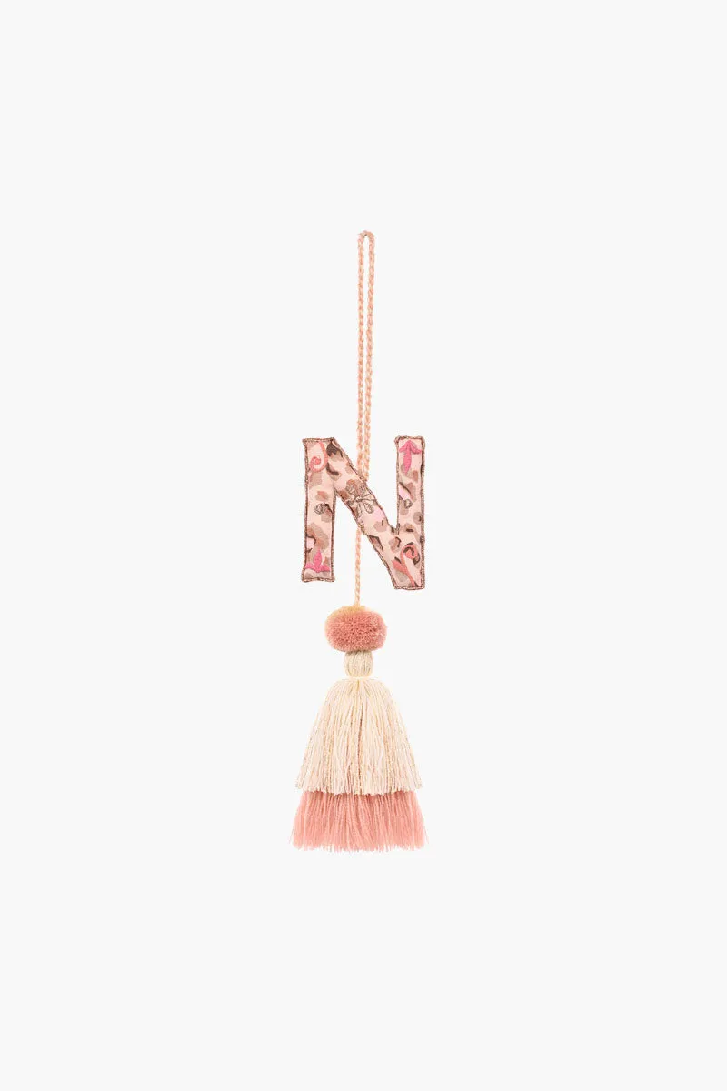 Rose Gold Boho Tassel with Alphabet Hanging