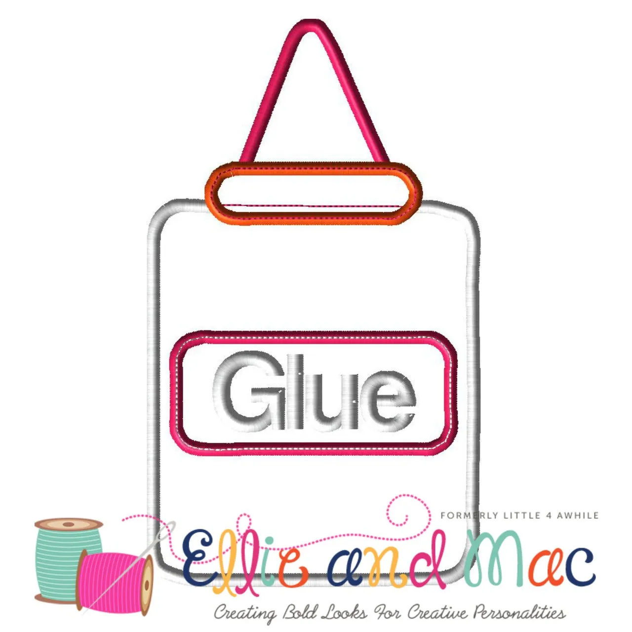 School Glue Applique Design