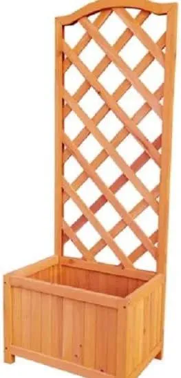 SG Traders Rectangular Wooden Planter With Lattice