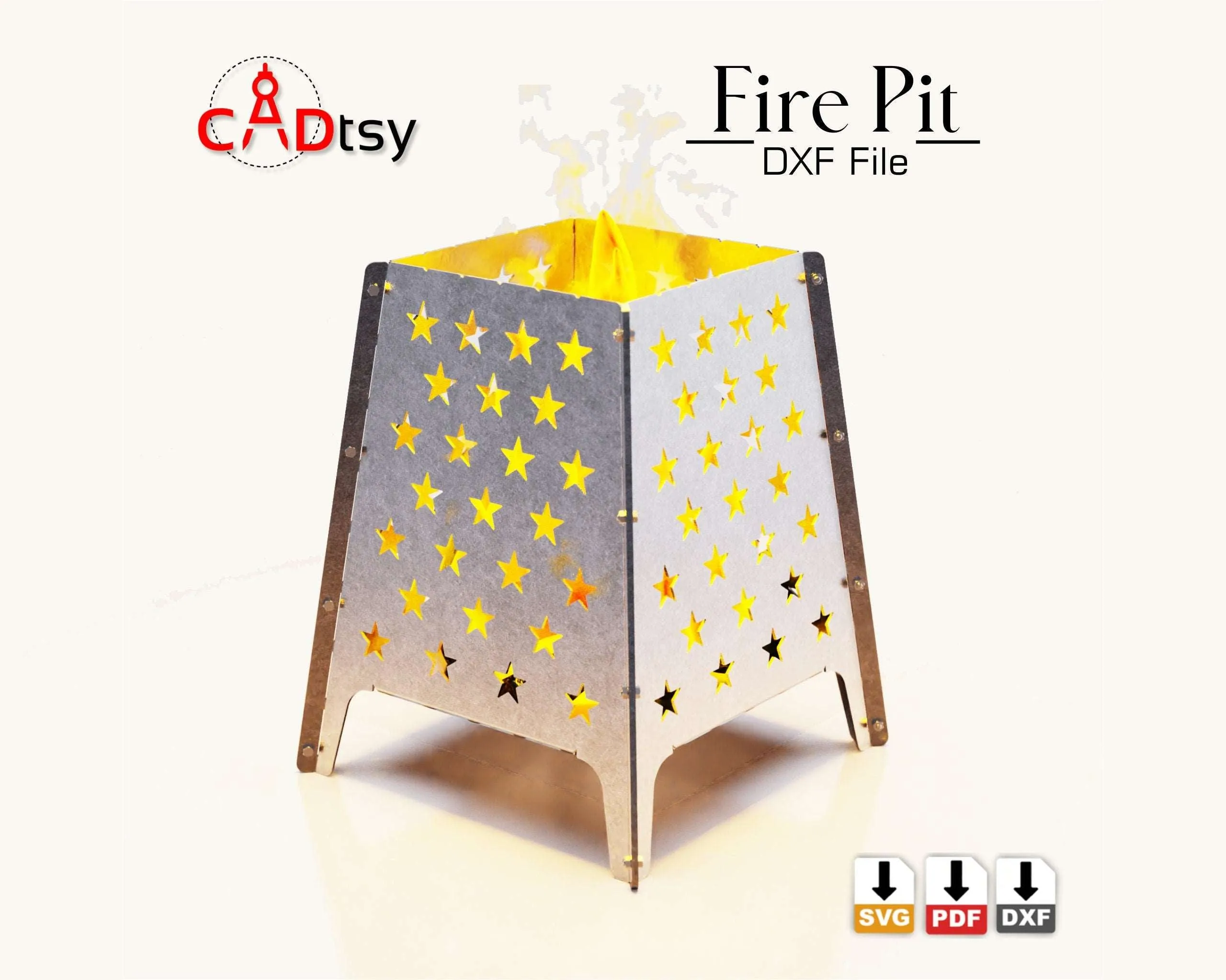 Starry Fire Pit DXF / SVG - CNC Laser / Plasma Cutting Digital Files, Outdoor Decor