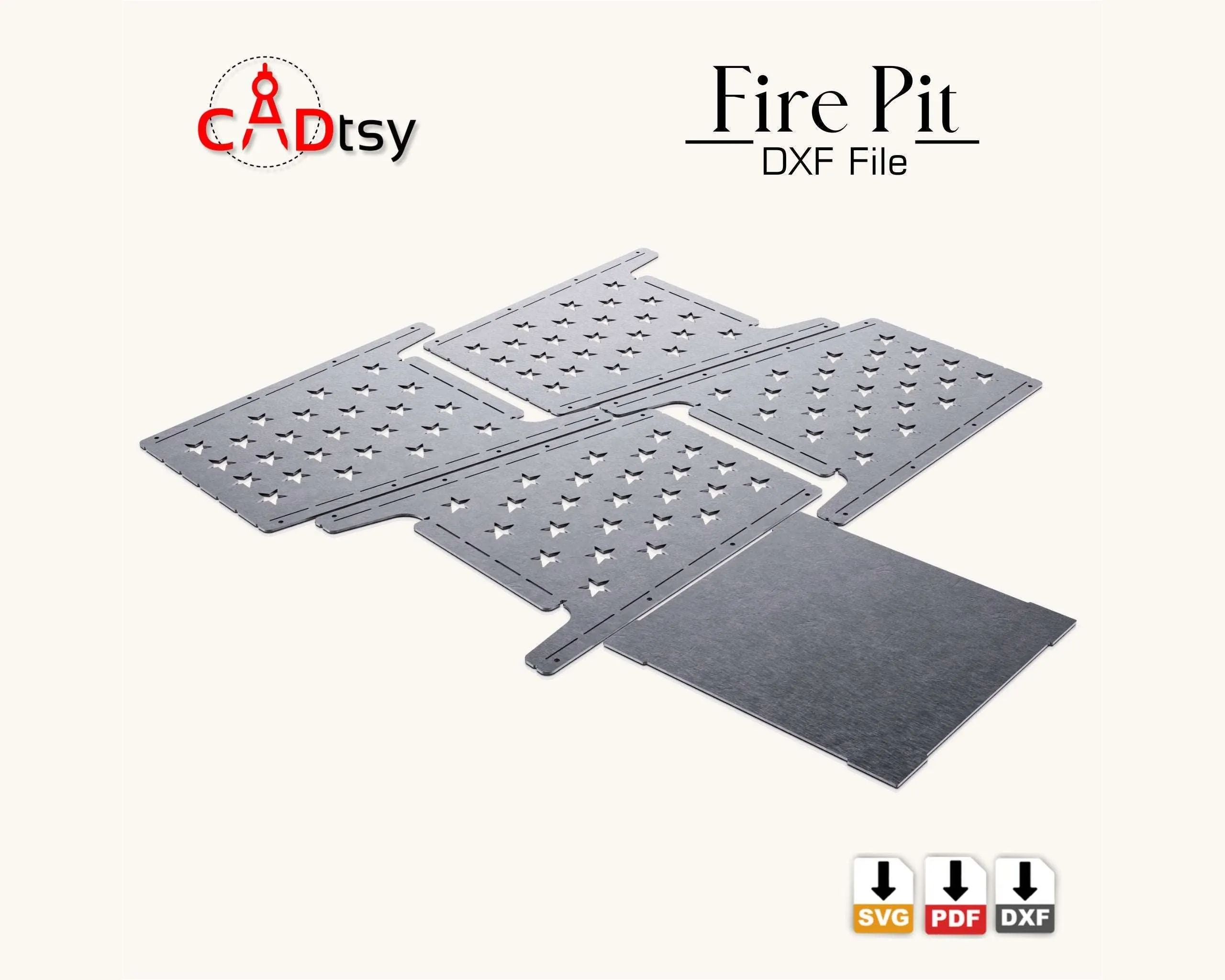 Starry Fire Pit DXF / SVG - CNC Laser / Plasma Cutting Digital Files, Outdoor Decor