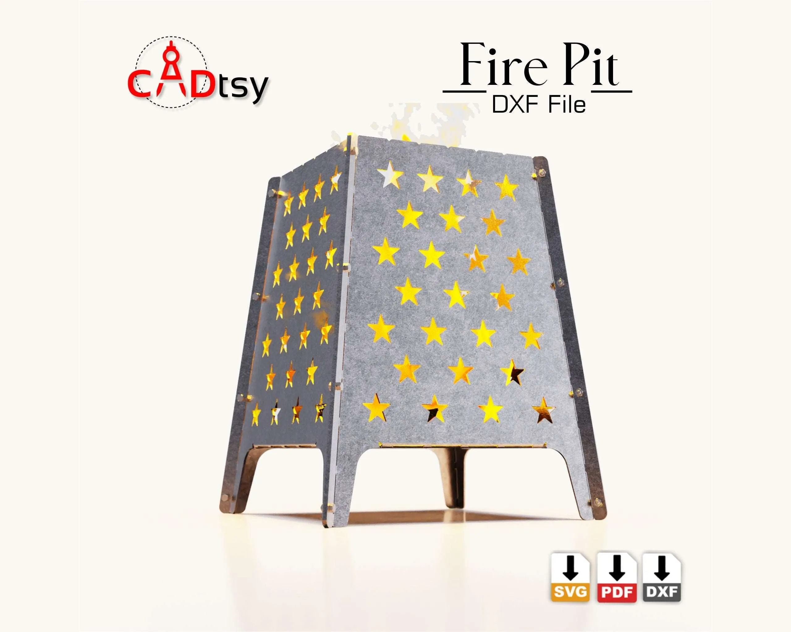 Starry Fire Pit DXF / SVG - CNC Laser / Plasma Cutting Digital Files, Outdoor Decor