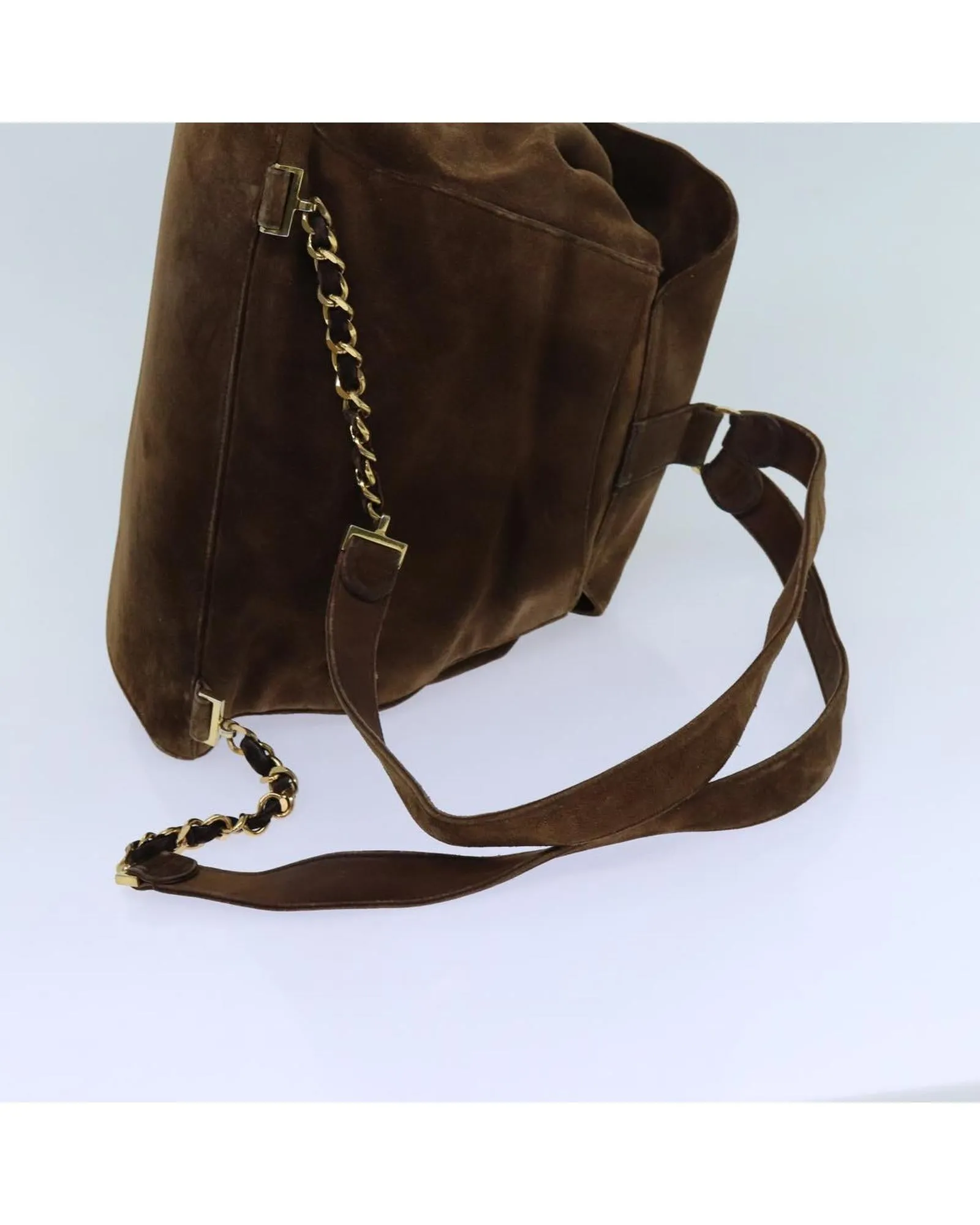 Suede Coco Mark Backpack with Minimalist Design by Italian Craftsmen