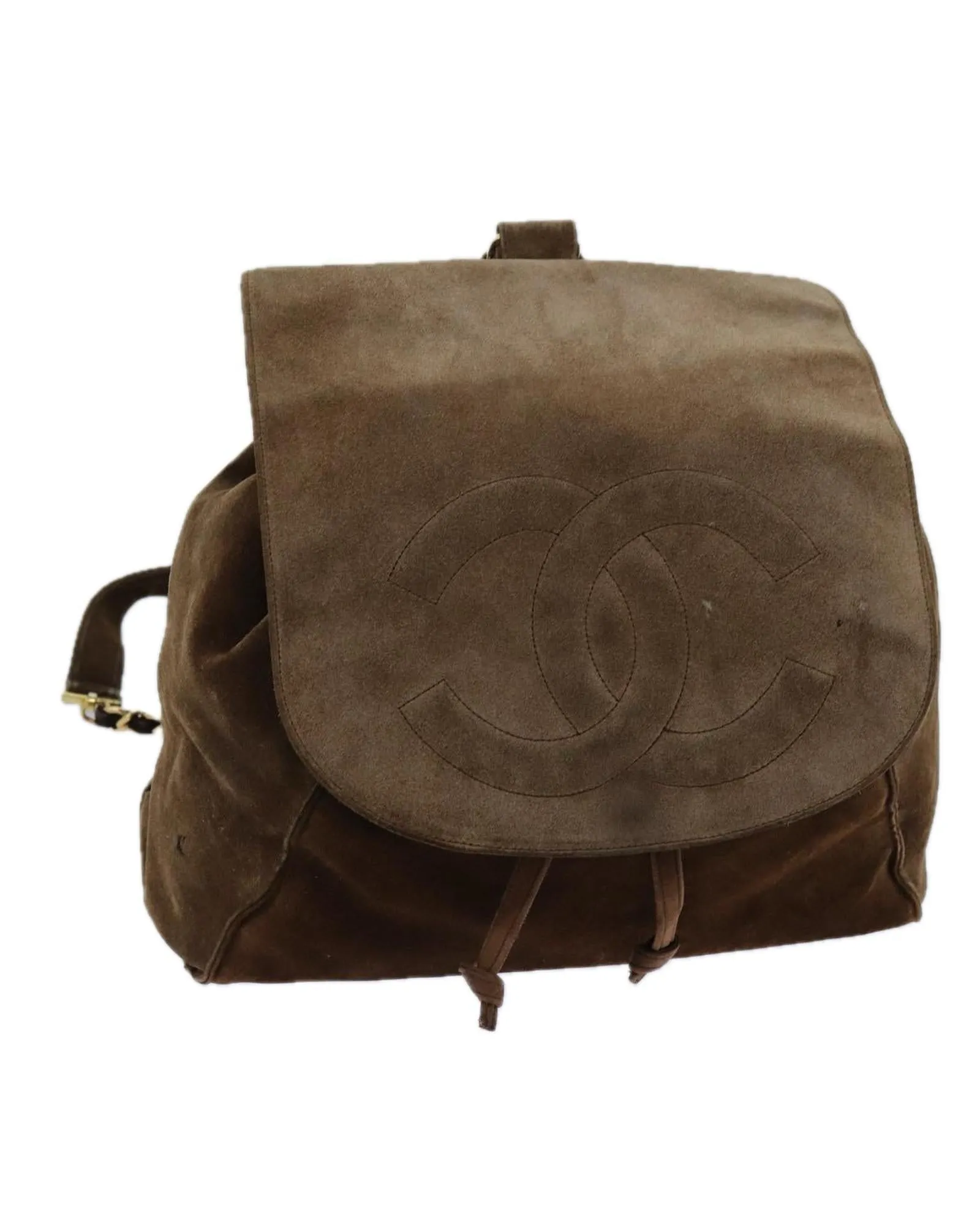 Suede Coco Mark Backpack with Minimalist Design by Italian Craftsmen