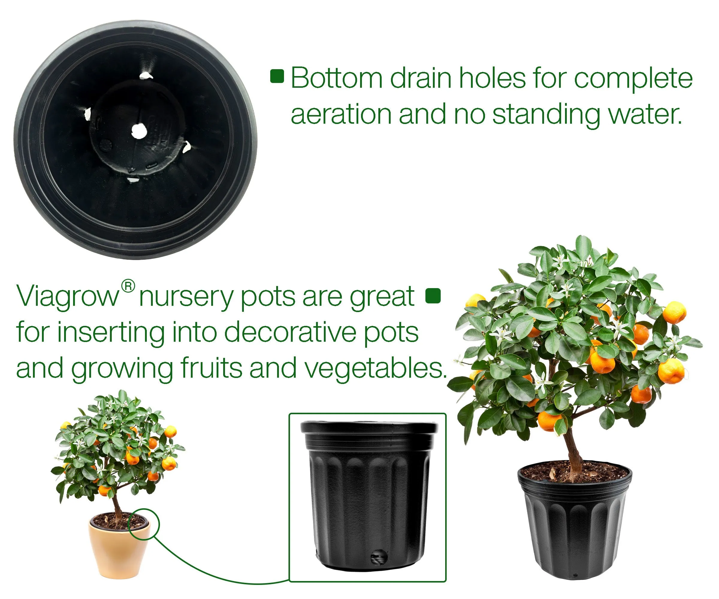 Viagrow 1/2 Gallon Nursery Pot (EA)