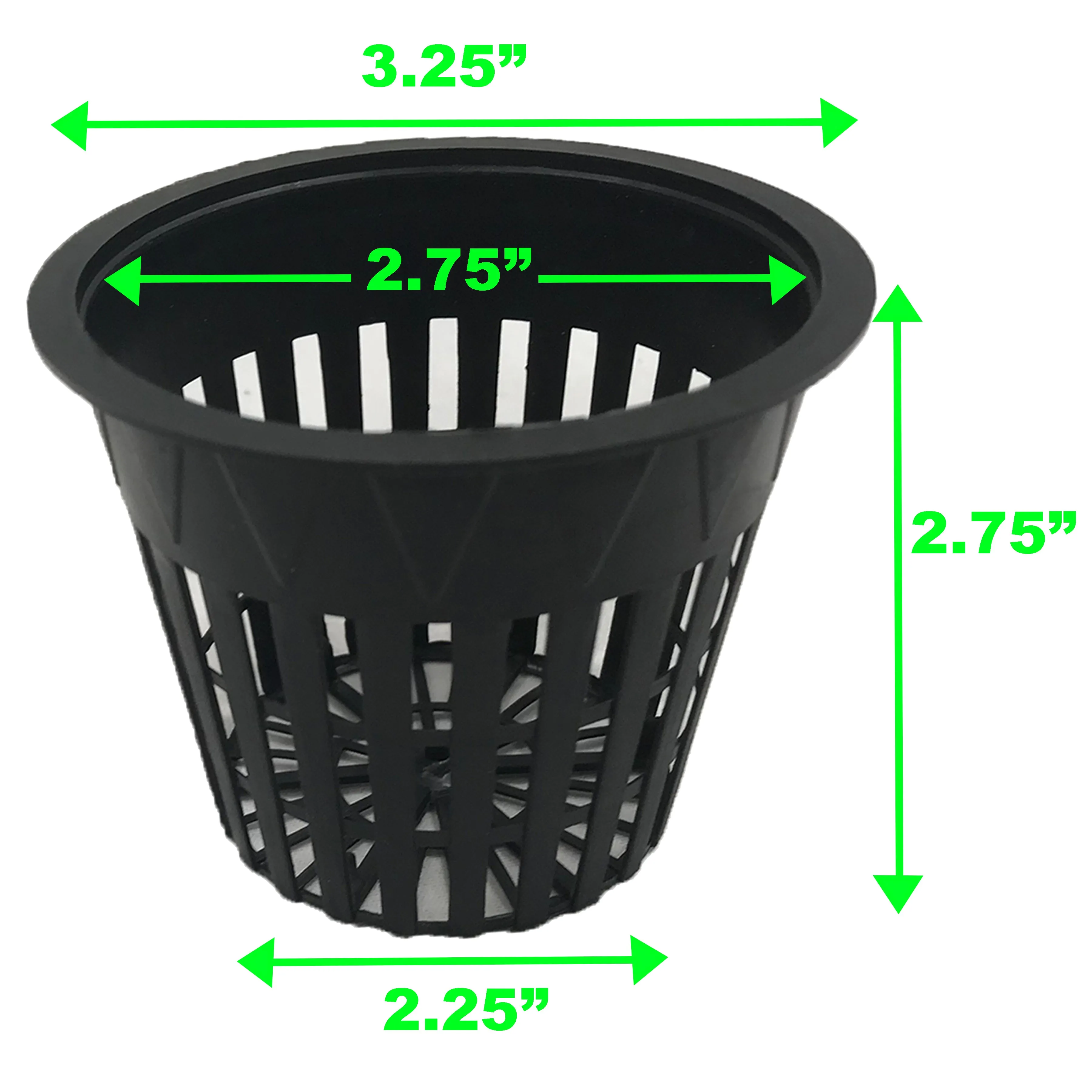 Viagrow Net Pot 3", Black (Case of 36)